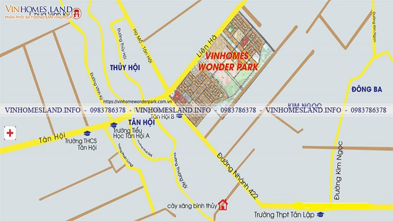 Vị trí dự án Vinhomes Wonder Park