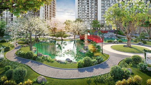 Vườn Nhật Vinhomes Smart City: Chuẩn mực của nghệ thuật sân vườn